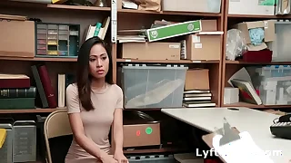 Skinny Asian Shoplifter Combo unite Searched and Fucked